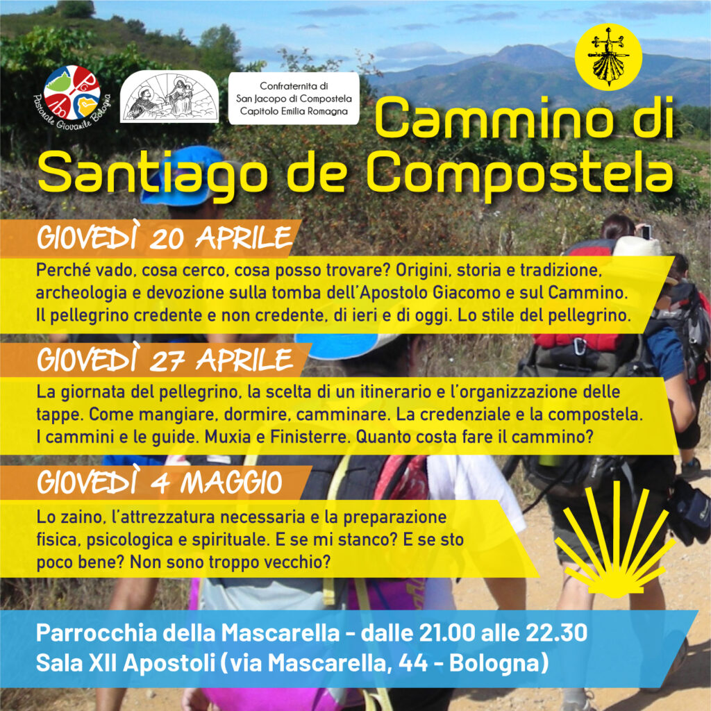 Cammino di Santiago de Compostela 2023 – incontri 20.04-27.04-04.05
